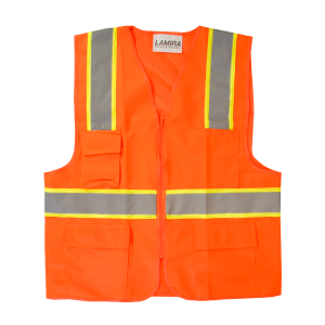 Chaleco de Alta Visibilidad Naranja con Malla en Espalda LS-4051 (pieza)